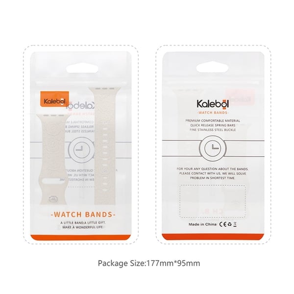 KALEBOL Rose preget klokkerem Apple Watch Series 10 46 mm silikonarmbånd - Stjernelys