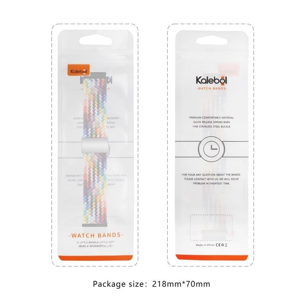 KALEBOL 20 mm magnetisk klokkerem Samsung Galaxy Watch6 Classic 43 mm / 47 mm / Huawei Watch GT 4 41 mm nylonbånd - Offisiell Regnbue