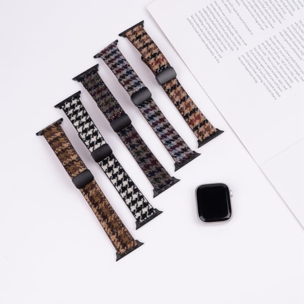 Vinterklut + ekte kuskinnrem Apple Watch Series 10 42mm - Stil D