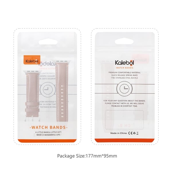 KALEBOL Urrem i ekte kuskinn Apple Watch Series 10 46mm - Crazy Horse Tekstur Svart