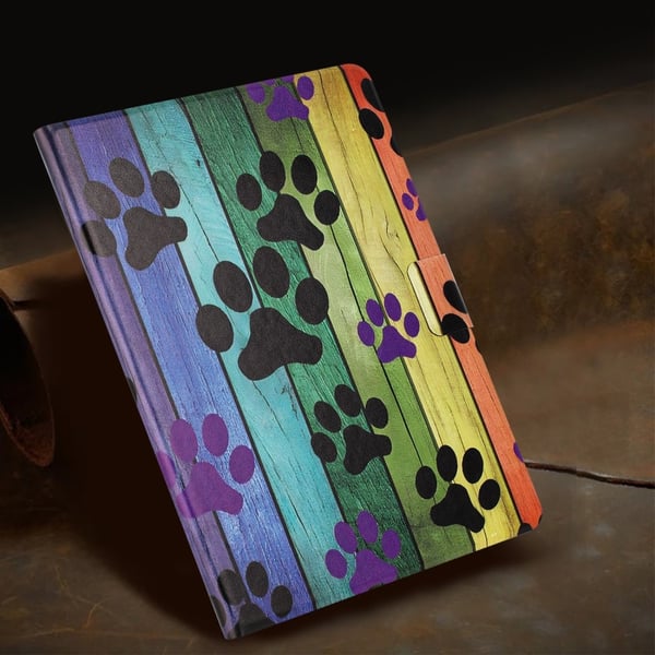 iPad mini (2019) 7.9 inch / 4 / 3 / 2 / Mini Case Pattern Printed Stand Litchi Texture Leather Tablet Cover with Card Slots - Cat Claw