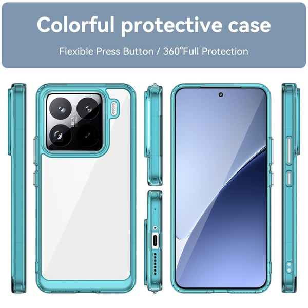Xiaomi 15 Pro smart akryldeksel - Gjennomsiktig Blå