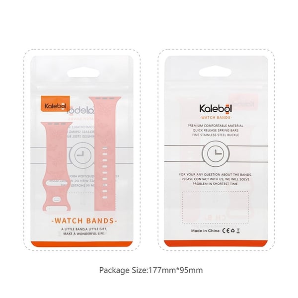 KALEBOL Butterfly Imprint Watch Strap Apple Watch Series 10 42 mm silikonarmbånd - Melkete