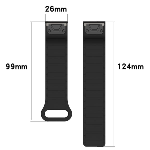 26 mm magnetisk klokkerem Garmin Fenix 8 51 mm / Enduro 3 / Enduro 2 Quick Release Soft Silicone Strap - Melkete + Rock Hvit