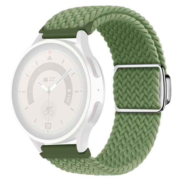 KALEBOL 20 mm magnetisk urrem Samsung Galaxy Watch6 Classic 43 mm / 47 mm / Huawei Watch GT 4 41 mm nylonrem - Kaktusgrøn