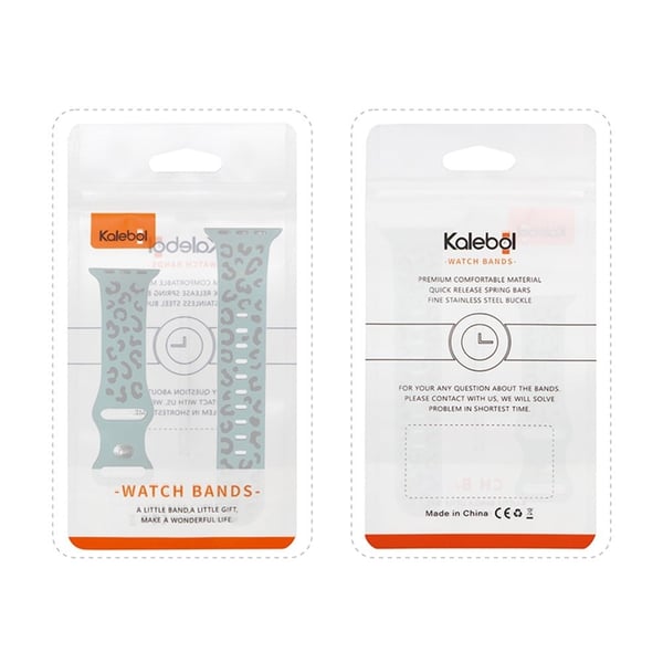 KALEBOL Leopard silikonarmbånd Apple Watch Series 10 46mm Dual Color Strap - Brun + Svart