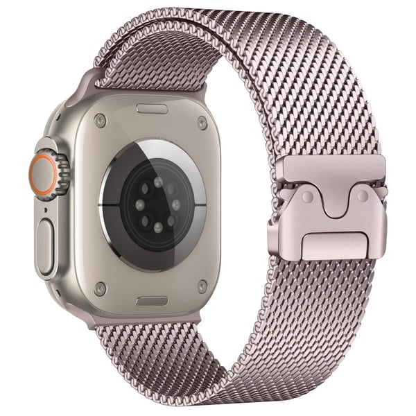 Armbånd Apple Watch Series 10 42 mm fallskjermspenne Milanese rustfritt stålarmbånd - Rosa