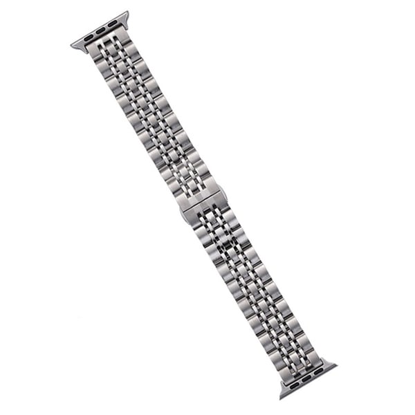 KALEBOL Armband i rostfritt stål Apple Watch Series 10 46mm Butterfly Buckle Strap - Silver