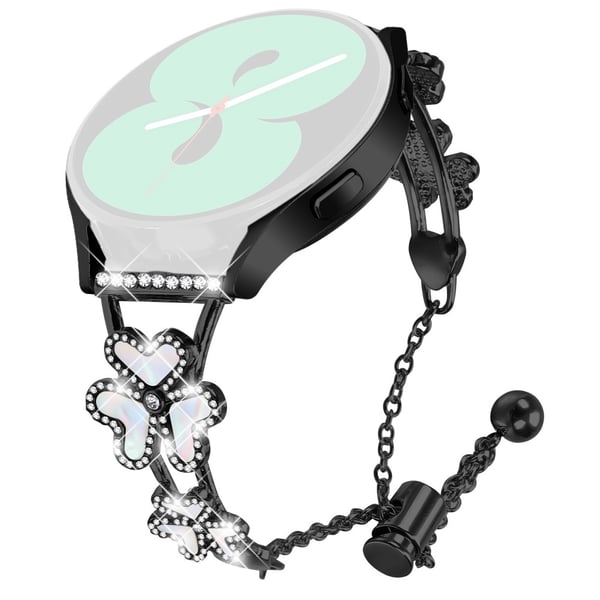 Huami Amazfit GTR Mini Watch Strap Replacement Metal Band Heart Clover Decor - Svart