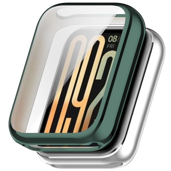 Xiaomi Smart Band 9 Pro Watch Case All-Around Fleksibelt galvaniserende beskyttelsesdeksel - Grønn Xiaomi Smart Band 9 Pro Watch Case All-Around Fleksibelt galvaniserende beskyttelsesdeksel - Grønn
