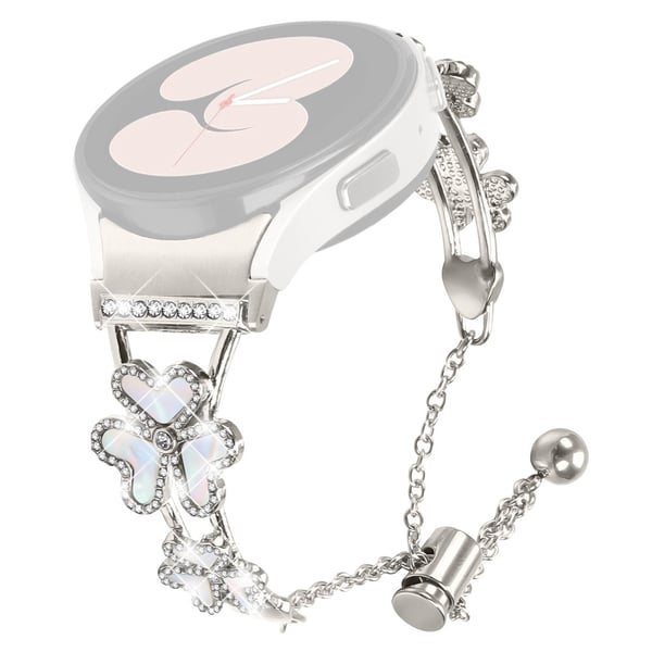 Metallarmbånd med kontakt Samsung Galaxy Watch7 44mm / 40mm Heart Clover Decor Watch Strap - Stjernelys