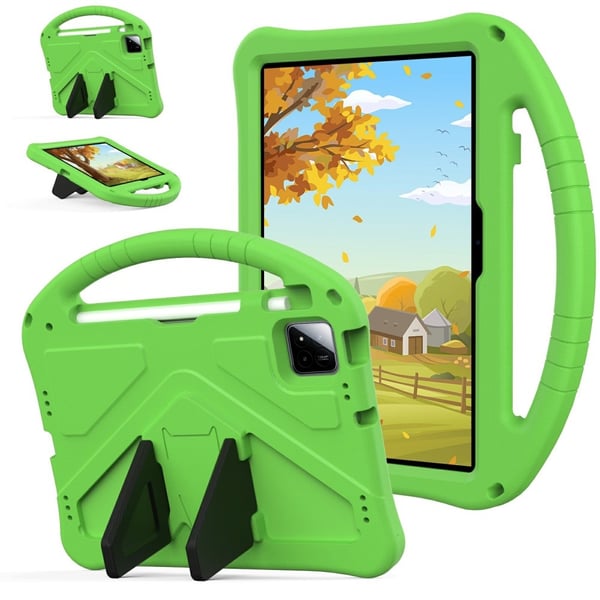 Xiaomi Pad 7 Pro / Pad 7 Case EVA Tablet Cover with Handle Kickstand Children Friendly - Green