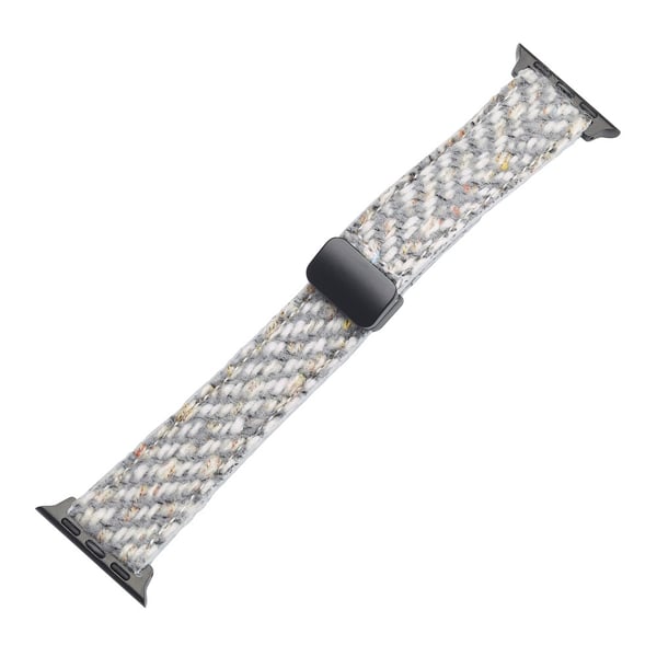 Ekte kuskinn + ullarmbånd Apple Watch Series 10 42 mm håndleddsrem - Grå