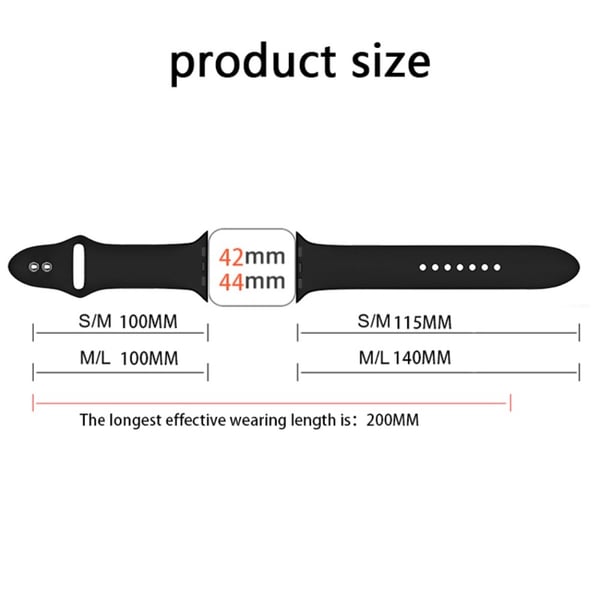 Apple Watch Series 8 (45mm) / Watch Ultra silikoninen ranneke - Antiikkivalkoinen Koko: S / M