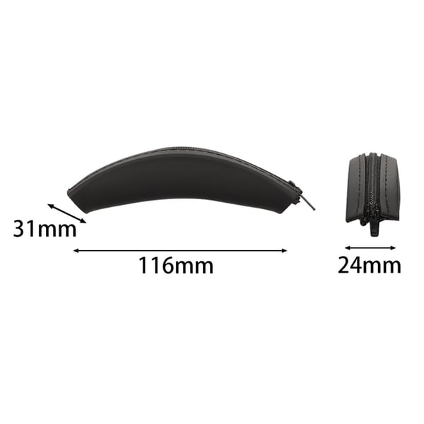 Anker Soundcore Space Q45 Silicone Head Beam Cover Zipper Headband Protective Sleeve - Sort