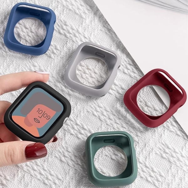 Silikonbeskyttelsesveske Apple Watch Series 9 / 8 / 7 45mm Candy Color Støtsikkert klokkedeksel - Barbie Rosa