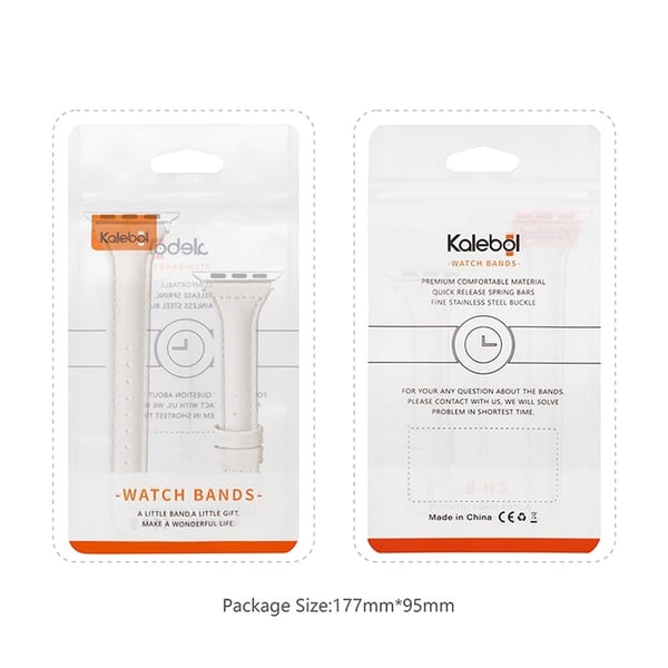 KALEBOL Ægte okselæderrem Apple Watch Series 10 42mm Dameurrem - Sort