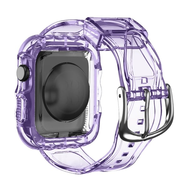 Apple Watch Series 10 46mm katsella asia Band Wave kuvio integroitu kellon hihna joustava säädettävä - Violetti