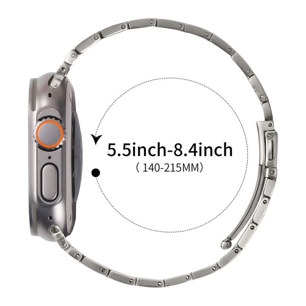 Metallklokkebånd Apple Watch Series 10 46 mm justerbar klokkerem - Titan