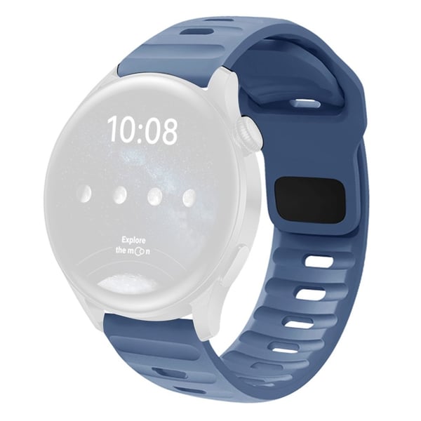 20 mm klokkerem Samsung Galaxy Watch7 Watch6 44 mm 40 mm hurtigutløsende firkantet spenne silikonbånd - Blå