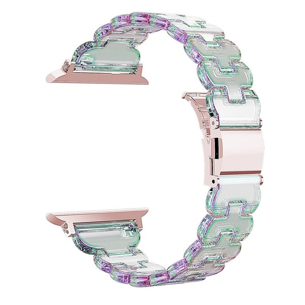 Armbånd Apple Watch Series 10 46 mm galvanisert, støtsikkert glitterarmbånd - Laser Gjennomsiktig