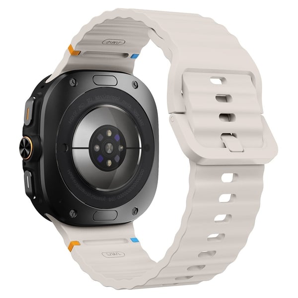 Samsung Galaxy Watch Ultra 47 mm klokkerem i silikon med bølgesøm - Stjernelys