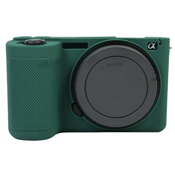 Sony Alpha ZV-E10 II Camera Silicone Case Anti-Slip Glossy Surface Protective Cover - Green Sony Alpha ZV-E10 II Camera Silicone Case Anti-Slip Glossy Surface Protective Cover - Green