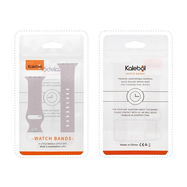 KALEBOL Alphabet Letter Silikonrem Apple Watch Series 10 42mm Epoxy-klokkebånd - Lilla + Svart