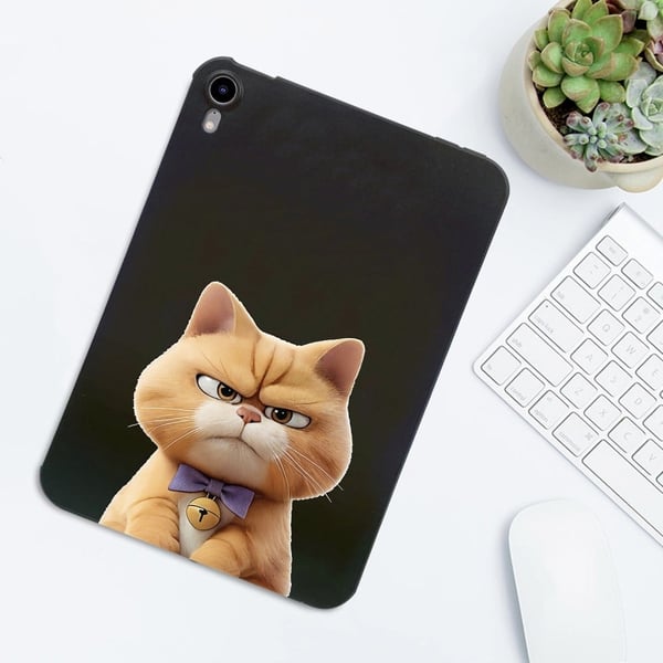 iPad mini (2024) Case Pattern Printing Slim Flexible Tablet Protective Cover - Garfield Cat