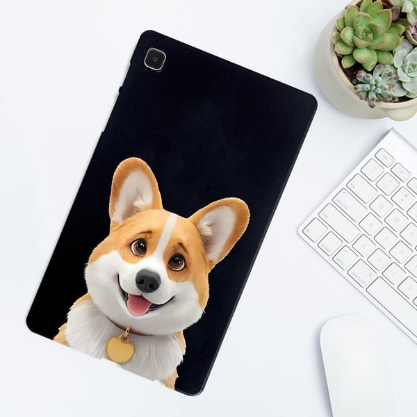 Samsung Galaxy Tab A7 Lite 8.7-inch Case Pattern Printing Slim Flexible Tablet Protective Cover - Corgi