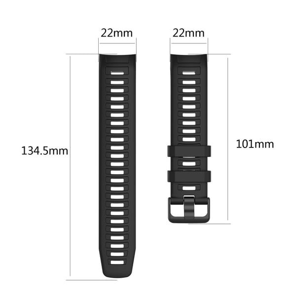 Silikonarmbånd Garmin Instinct Tactical / Instinct Tide / Instinct 2 / Instinct Håndleddsrem med svart spenne - Blågrønn
