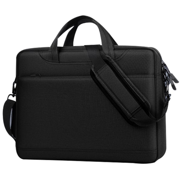 15.6-16.1 inch Airbag Laptop Carrying Bag Waterproof Crossbody Shoulder Bag - Black