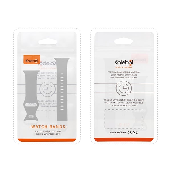 KALEBOL Silikonklokkerem Apple Watch Series 10 42mm Butterfly Buckle Band - Stjernelys + Oransje