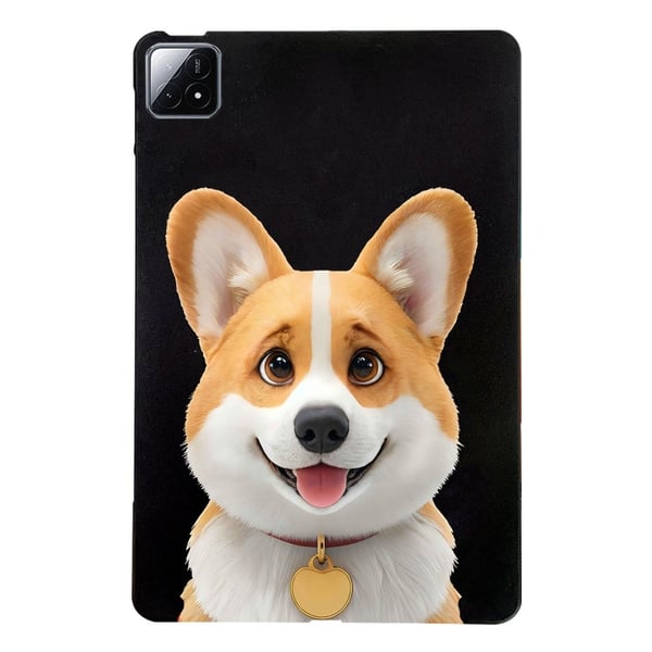 Xiaomi Pad 6S Pro 12.4 Case Pattern Printing Slim Flexible Tablet Protective Cover - Corgi