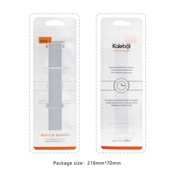 KALEBOL Nylonklokkearmbånd Apple Watch Series 10 46 mm håndleddsrem - Røyklilla