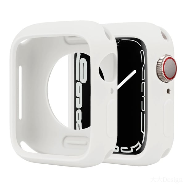 Apple Watch Series 10 42mm Silikoni Suojakotelo Candy Color Iskunkestävä kellon suojus - Valkoinen Apple Watch Series 10 42mm Silikoni Suojakotelo Candy Color Iskunkestävä kellon suojus - Valkoinen