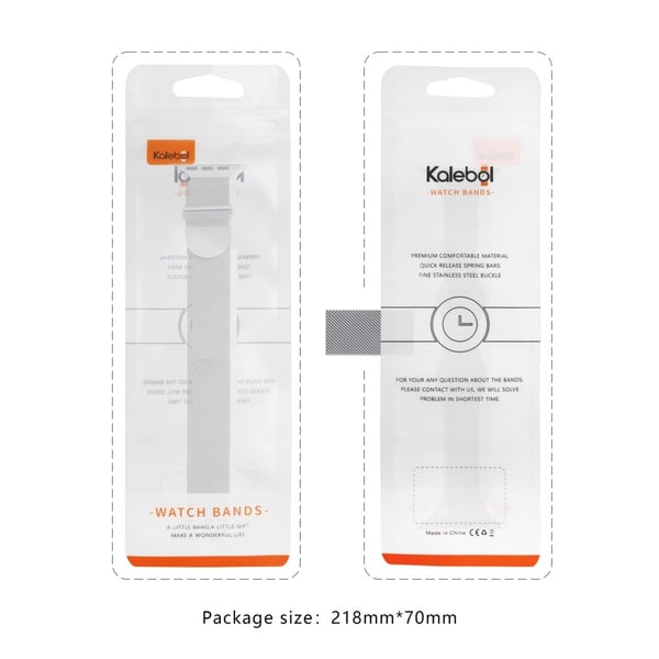 KALEBOL Milanese-klokkearmbånd Apple Watch Series 10 46 mm i rustfritt stål - Oransje + Grønn