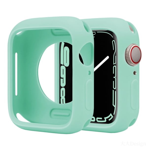 Apple Watch Series 10 42 mm beskyttelsesveske i silikon Candy Color støtsikkert klokkedeksel - Safirgrønn Apple Watch Series 10 42 mm beskyttelsesveske i silikon Candy Color støtsikkert klokkedeksel - Safirgrønn