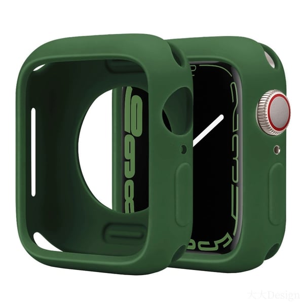 Silikonbeskyttelsesveske Apple Watch Series 9 / 8 / 7 45mm Candy Color Støtsikkert klokkedeksel - Kløver