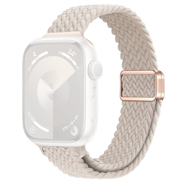KALEBOL Flettet urrem Apple Watch Series 10 42mm Magnetisk nylon sportsarmbånd - Stjernelys