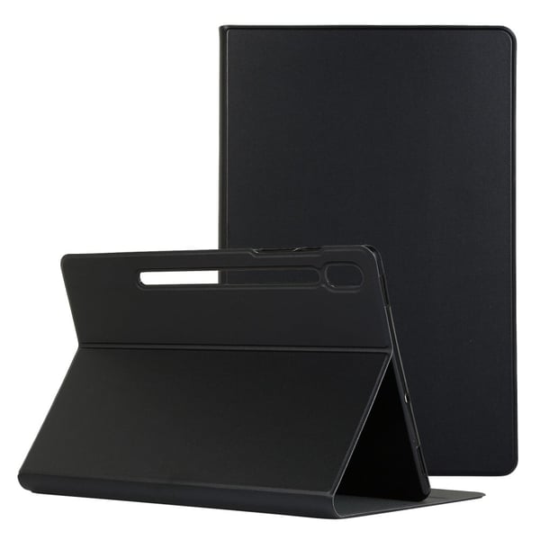 Shockproof Vegan Leather Shockproof Folio Stand Tablet Case Cover Protector Lenovo Tab P12 Pro - Black