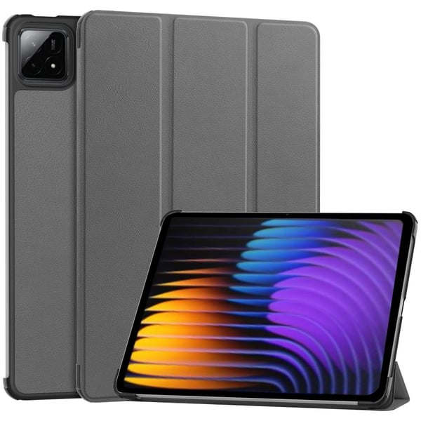 Xiaomi Pad 7 Pro / Pad 7 Case Anti-Drop Tablet lædercover med stander - Grå