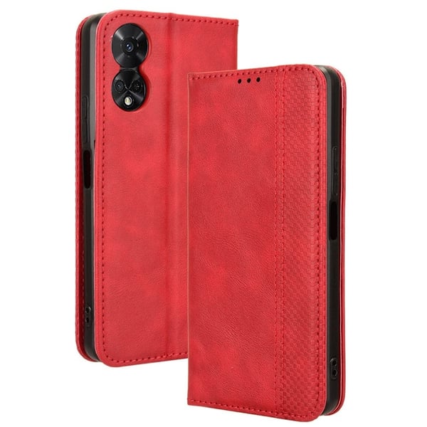 TCL 50 5G Case Retro Leather Wallet Full Protection Phone Cover Mobile Accessories Wholesale - Red