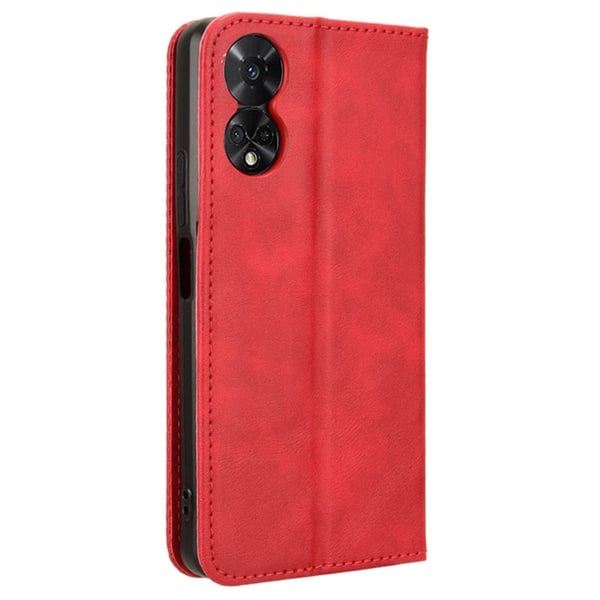 TCL 50 5G Case Retro Leather Wallet Full Protection Phone Cover Mobile Accessories Wholesale - Red