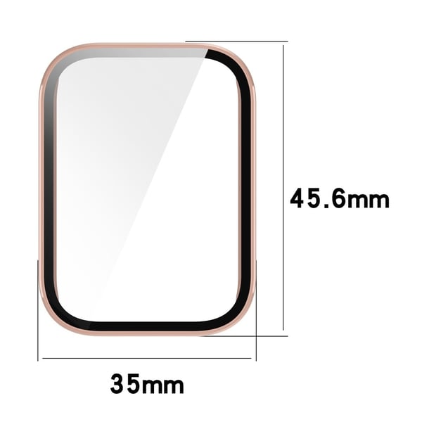 Xiaomi Smart Band 9 Pro-etui Hårdt stødsikkert allround-urcover med hærdet glasfilm - Elfenbenshvid