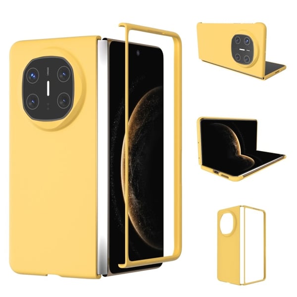 Huawei Mate X6 Case Skin-Touch Texture Hard Bump Resistant Folding Phone Cover - Yellow