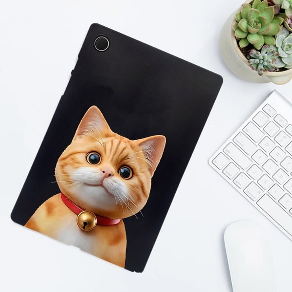 Samsung Galaxy Tab A8 10.5 (2021) Case Pattern Printing Slim Flexible Tablet Protective Cover - Shorthair Cat