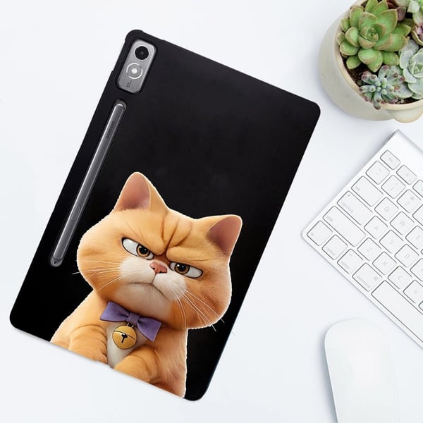 Lenovo Tab P12 Case Pattern Printing Slim Flexible Tablet Protective Cover - Garfield Cat