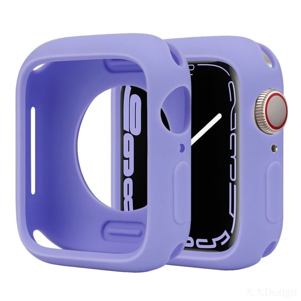 Apple Watch Series 10 42 mm beskyttelsesveske i silikon Candy Color støtsikkert klokkedeksel - Lilla