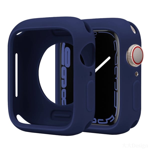 Apple Watch Series 10 42 mm beskyttelsesveske i silikon Candy Color støtsikkert klokkedeksel - Midnattsblå